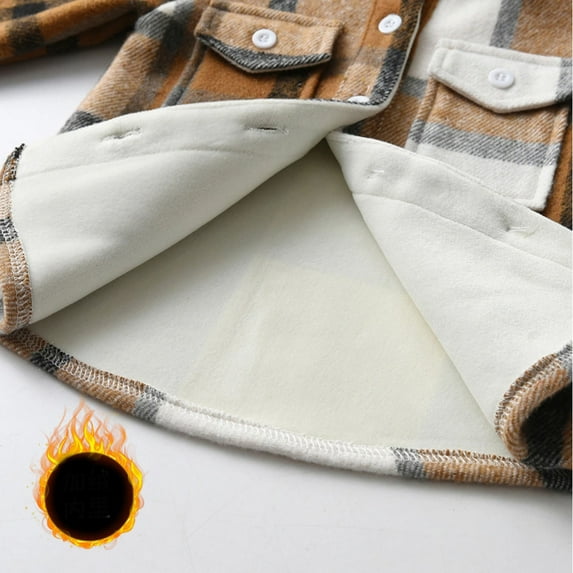 Akiihool Jacket for Boy Boys' Long Sleeve Zip-Up Hooded Plaid Sweatshirt Jackets (A,6-12 Months)