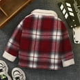 thumbnail image 1 of Akiihool Jackets for Boy Boys Sherpa Lined Hoodie Kids Zip-Up Hooded Plaid Sweatshirt Jackets (Red,2-3 Years), 1 of 5