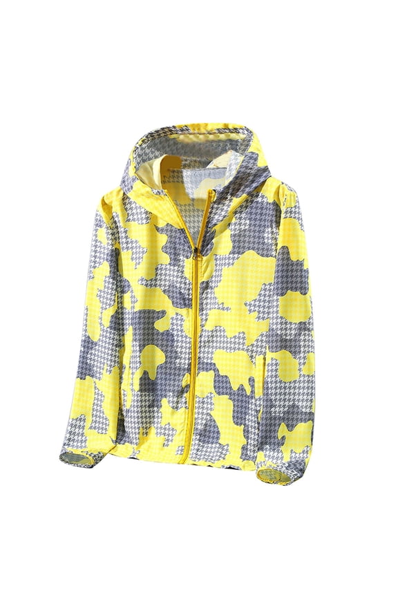 Jackets for Men Lightweight Mens Fashion Denim Jacket Washed Classic Full Zip Windbreaker Light Autumn Jackets (Yellow,4XL)