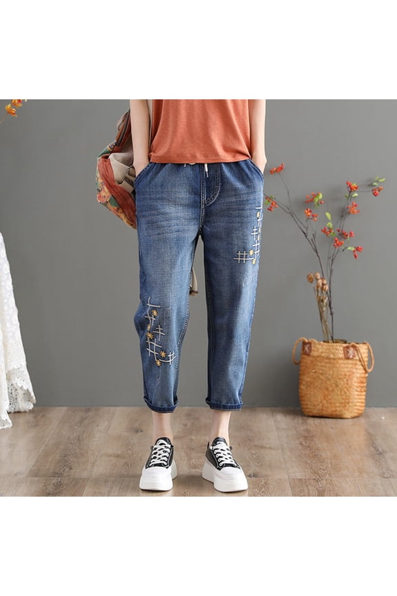 Jean Womens High Waisted Women High Waist Skinny Flare Denin Jeans (Yellow,XL)