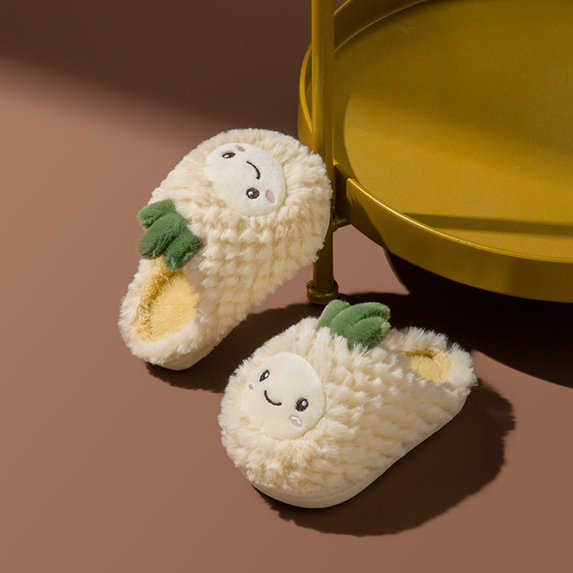 Akiihool Kid Slippers Slippers for Girls Boys Cute Soft Plush Outdoor Indoor Winter Warm Girls Boys Slipper (Yellow,9.5)