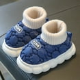 thumbnail image 1 of Akiihool Kid Slippers Slippers for Girls Boys Cute Soft Plush Slip on Baby Sock Shoes Lightweight Outdoor Walking Shoes (Blue,9), 1 of 5