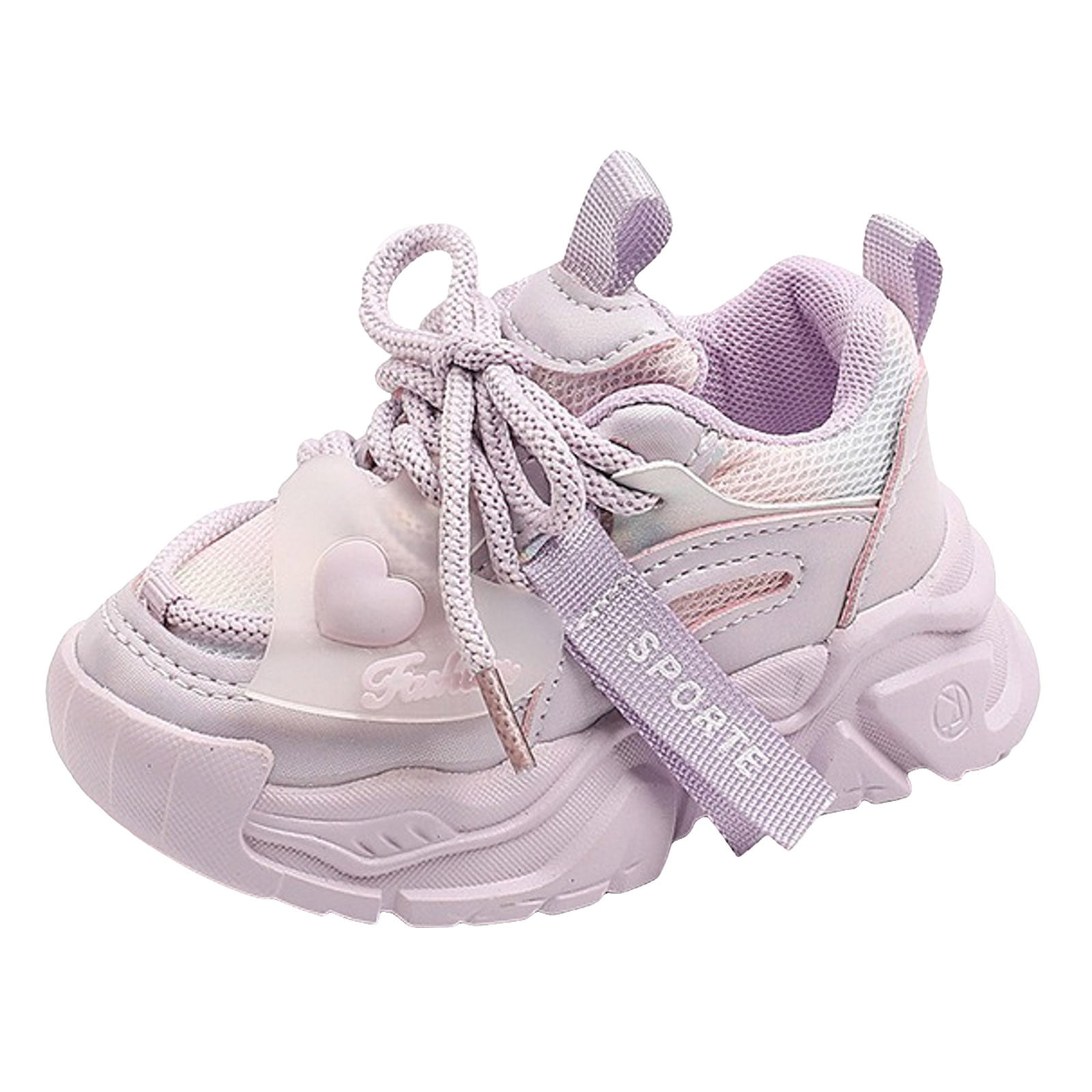 Cute Walk by Babyhug Slip On Sneaker Shoes With Lace Detailing - Purple