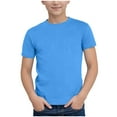 thumbnail image 1 of Akiihool Kid T Shirt Boys Youth Kids Quick Dry T Shirts Short Sleeve Tee Shirts Active Tops (Blue,5-6 Years), 1 of 7