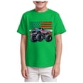 thumbnail image 1 of Akiihool Kids American Flag T Shirts Kids USA Shirt for Girls 4th of July Shirts American Flag Tshirt Patriotic Top Independence Day Outfit Girl(Green,7-8 Years), 1 of 4