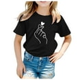 thumbnail image 1 of Akiihool Kids Clothes Boy Short Sleeve Crewneck T-Shirts Top Tee Toddler Boys' Value T-Shirt (Black,8-9 Years), 1 of 4