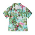 thumbnail image 1 of Akiihool Kids Hawaiian Shirt Boys Boy's Hawaiian Shirt Tropical Beach Casual Summer Shirt with Pocket Short Sleeve(Blue,3-4 Years), 1 of 8