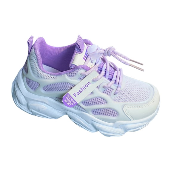 Akiihool Kids Shoes Toddler Boys Girls Athletic Running Sports Strap Sneakers for Little Kid (Purple,12.5)