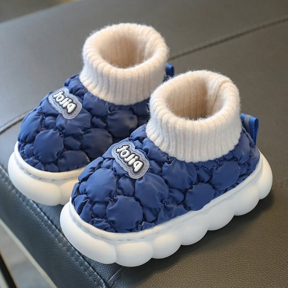 Akiihool Kids Slippers Girls Kids Winter Indoor Household Shoes Toddler Boys Girls Winter Slipper Warm Slippers Soft Indoor Girls Boys Slipper (Blue,13)