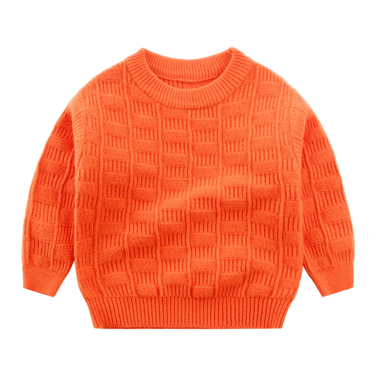 Round Neck Full Sleeve Orange Color Sweatshirt For Boy main image 0