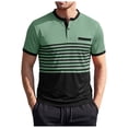 thumbnail image 1 of Akiihool Knit Top Men Mens Casual Basic T Shirt Slim Fit Pullover Lightweight Short Sleeve Tops Light Green,XL, 1 of 7