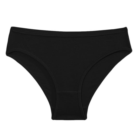 Akiihool Ladies Briefs Womens Cotton Underwear High Waisted Top Full Briefs Soft Stretch Breathable Ladies Panties for Women (Black,S)