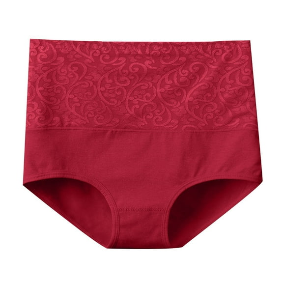 Akiihool Ladies Underpants Women's Underwear Lollipop Traditional Cotton Briefs (Red,4XL)
