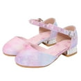 thumbnail image 1 of Akiihool Little Girl Heels Little Kids Girls Dress Pumps Glitter Sequins Princess Low Heels Princess Dress Shoes Party Dance Shoes Sandals(Pink,24), 1 of 9