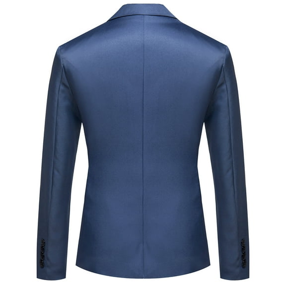 Akiihool Long Sleeve Blazers for Men Mens Casual Slim Fit Suit Jacket One Button Daily Blazer Business Sport Coat Tops (Blue,4XL)