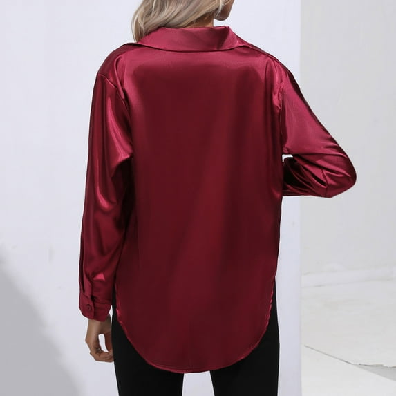 Akiihool Long Sleeve Shirts for Women Women Classic Plaid Shirts Button Down Shirt Tops with Pockets (,XL)