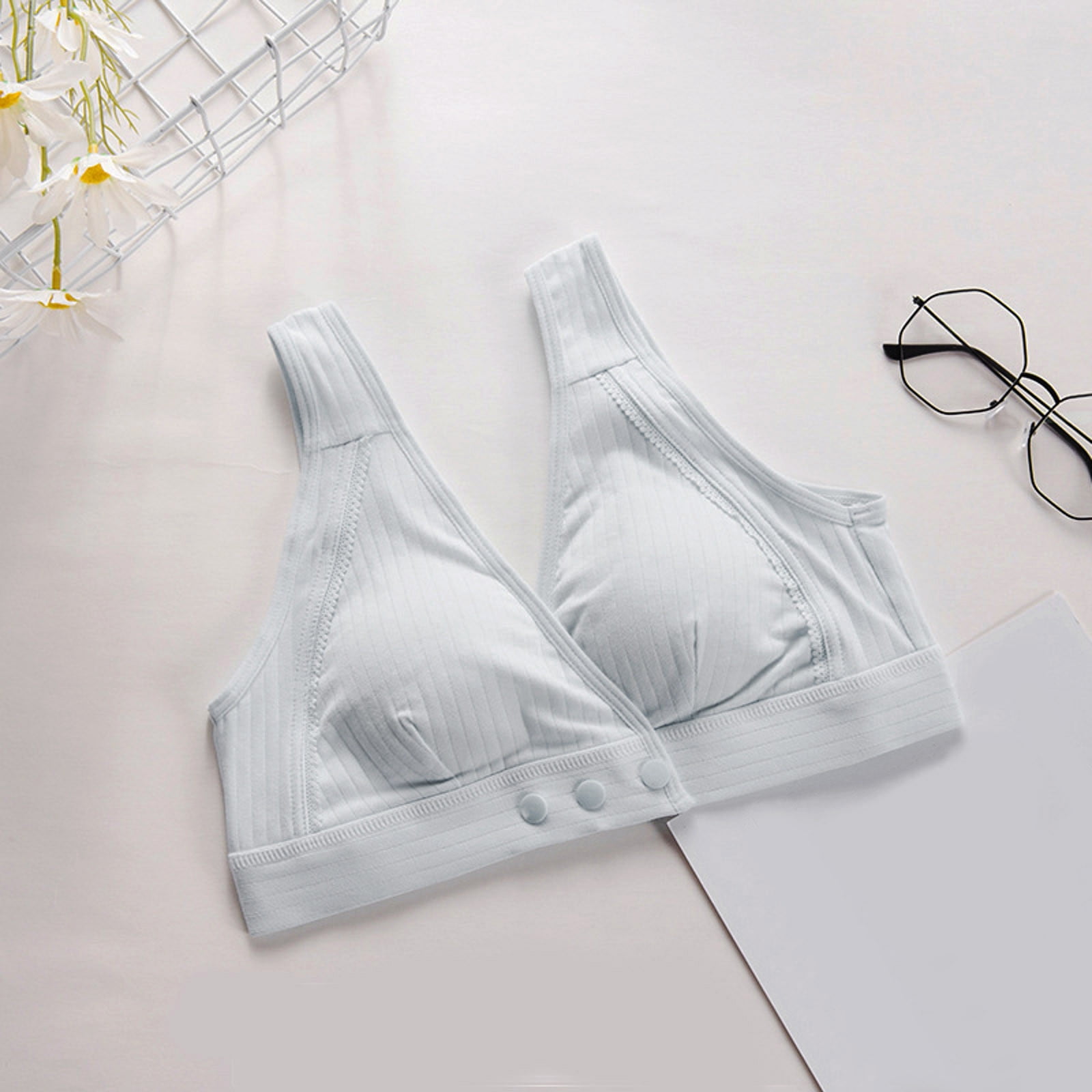 Akiihool Maternity Bra Plus Size Nursing Bra Support Pumping Bra Hands Free All in One Maternity