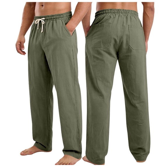 Akiihool Men Baggy Cargo Pants Men's Drawstring Pants Casual Winter Loose Trousers AG,XXL