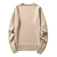 thumbnail image 1 of Akiihool Men Sweater Men's Long Sleeve Oversized Long Sleeve Casual Sweater (Beige,L), 1 of 4