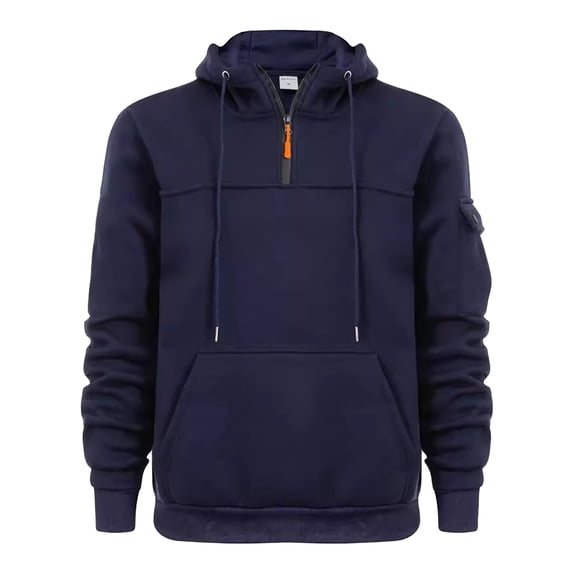 Akiihool Men Sweatshirt Men's Basic Hoodie Long Sleeve Drawstring Casual Hooded Sweatshirts with Pockets (Navy,XXL)