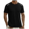 thumbnail image 1 of Akiihool Men T Shirts Cotton Mens Casual Short Sleeve T Shirts Blended Soft Lightweight Crew Neck(Black,2XL), 1 of 6