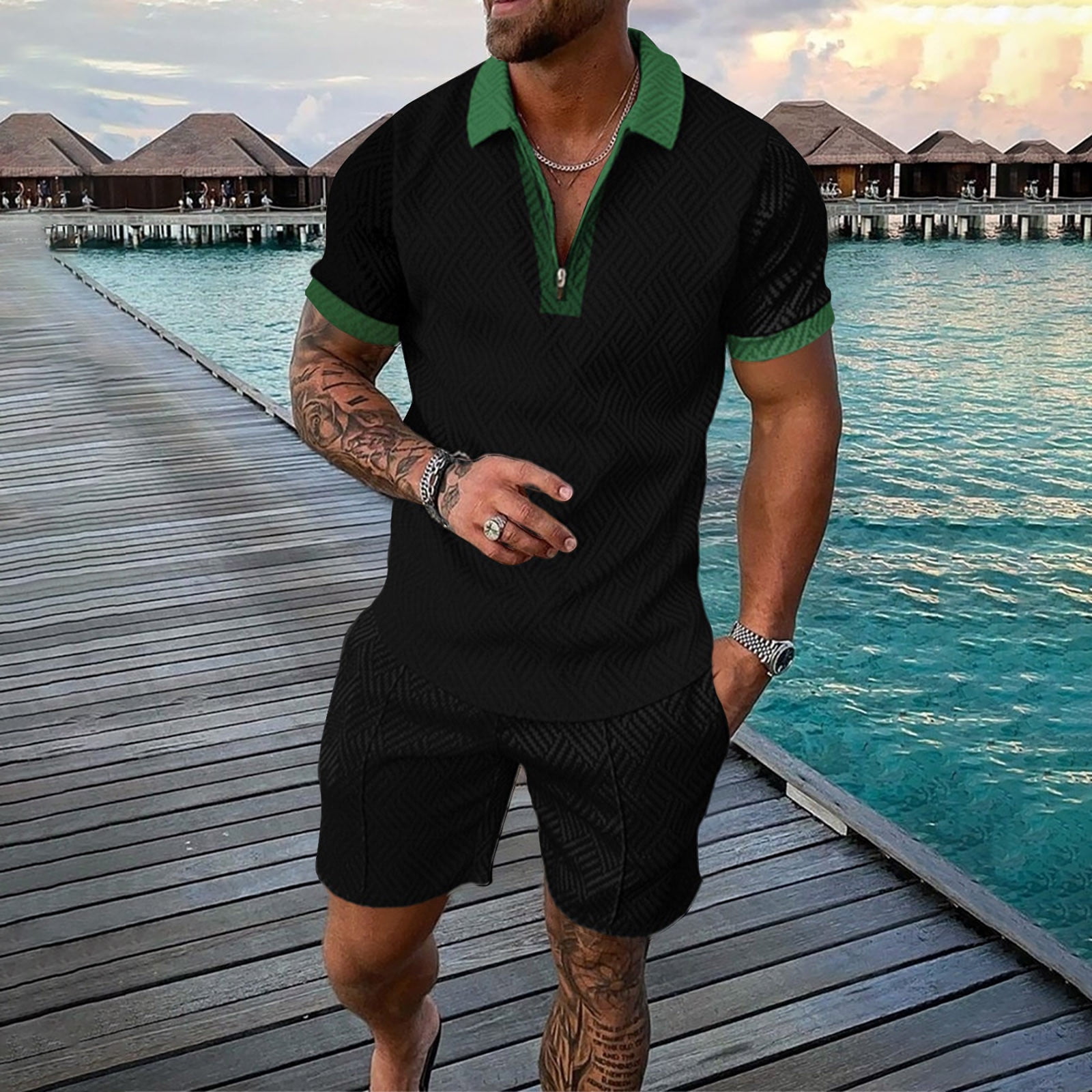 人気定番 Akiihool-Men-s-2-Pieces-T- Clothing