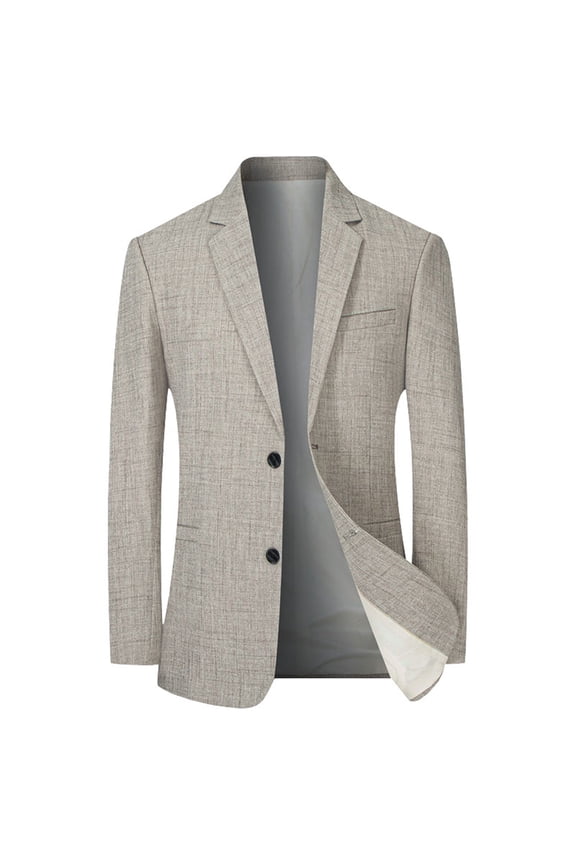 Men's Blazer Jacket Men's Casual Blazer Suit Jackets Lightweight Regular Fit Stretch Knit Sport Coats (Grey,M)