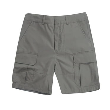 Akiihool Men's Cargo Shorts Men's Loose Fit Cargo Shorts with Multi Pockets (Grey,M)