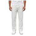 thumbnail image 1 of Akiihool Men's Casual Pants Big and Tall Men’s Casual Trousers Elastic Loose Fit Winter Pants White,XXL, 1 of 9