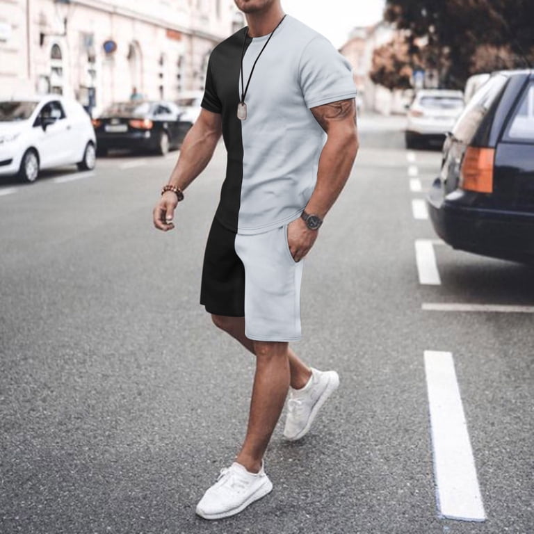 Akiihool Men's Clothes Short set outfits Gym Active Performance