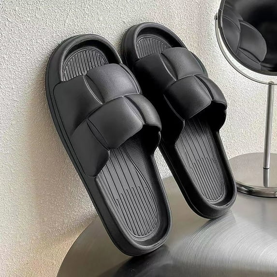 Akiihool Men's Sandals Men's Flip-Flops, Thongs Sandals Durable Comfort Slippers for Beach (Black,10)