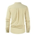 thumbnail image 1 of Akiihool Men's Shirt Men's Dress Shirt Stretch Casual Button Down Shirts (Khaki,XL), 1 of 3