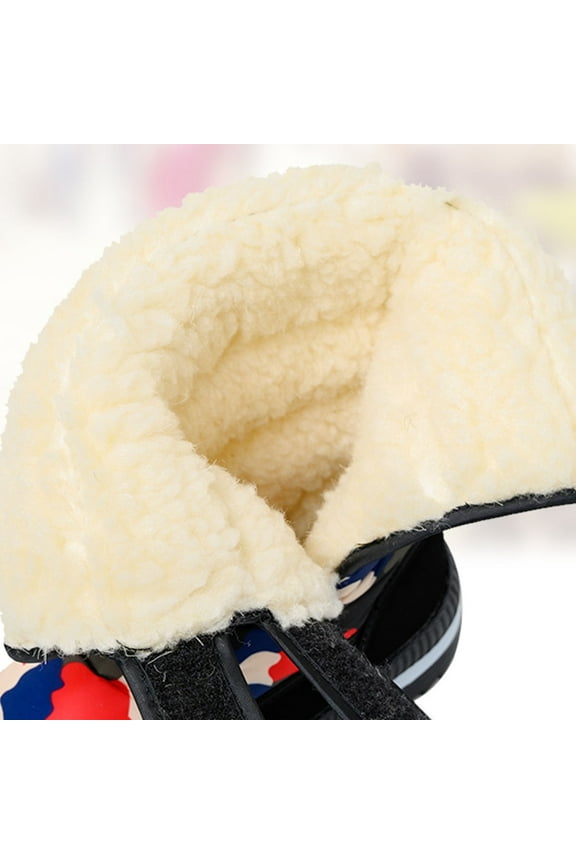 Men's Snow Boots Wide Mens Casual Shoes Slip On Oxford Comfortable Anti-slip Cold Weather Shoes (Camouflage,10)