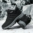 thumbnail image 1 of Akiihool Men's Snow Boots Wide Mens Lightweight Hiking Boots Mid Ankle Anti-slip Cold Weather Shoes (Black,11.5), 1 of 5