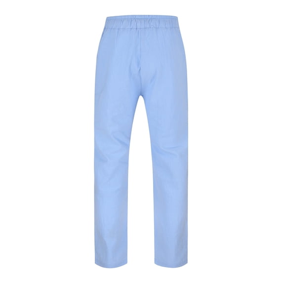 Akiihool Men's Summer Pants for Work Mens Casual Pants Loose Fit Elastic Drawstring Waist Pants (Light Blue,4XL)