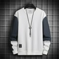 thumbnail image 1 of Akiihool Men's Sweatshirts Men's Hoodies Lightweight Long Sleeve Basic Slim Fit SweatShirt with Pocket (White,3XL), 1 of 2