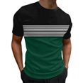 thumbnail image 1 of Akiihool Men's T-Shirts Men's Cotton T-Shirts Oversized Half Short Sleeves Casual Loose Solid Streetwear Tee Tops (Green,L), 1 of 4