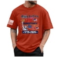 thumbnail image 1 of Akiihool Mens 250th Anniversary T Shirts Men's Muscle Slim Henley Shirts Crewneck Longline T-Shirt Gym Workout Athletic Shirt Tees with Button(Red,XL), 1 of 6