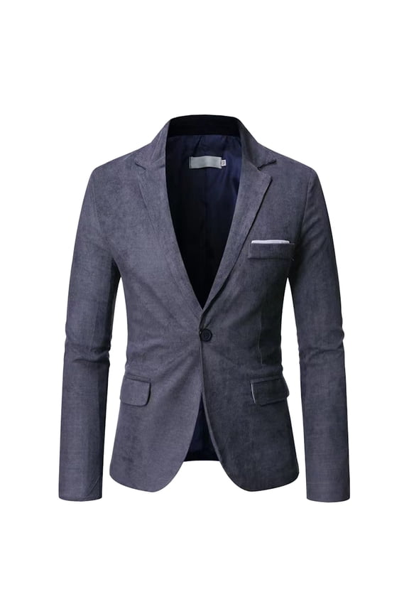 Mens Blazers for Work Casual Men's Blazer Jacket Lightweight Regular Fit Stretch Knit Sport Coats (Grey,M)