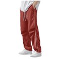 thumbnail image 1 of Akiihool Mens Casual Pants Men's Big and Tall Stretch Cuffed Pleated Pant Wine,S, 1 of 6