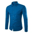 thumbnail image 1 of Akiihool Mens Casual Shirts Men's Shirts Relaxed Fit Long Sleeve Button Down Shirt Shirts (Blue,3XL), 1 of 2