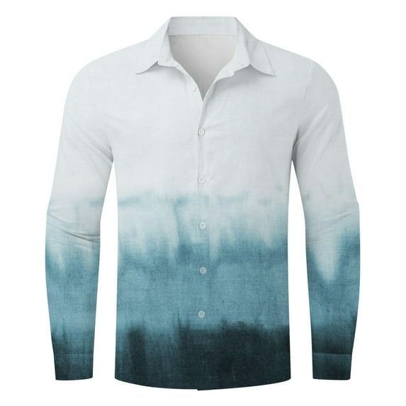 Akiihool Mens Casual Shirts Winter Mens Dress Shirt Regular Fit Dress Shirts for Men (Blue,3XL)