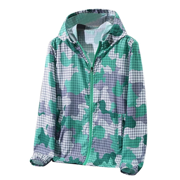 Akiihool Mens Jacket Men Slim Fit Lightweight Windproof Full Zip Windbreaker Light Autumn Jackets (Green,3XL)