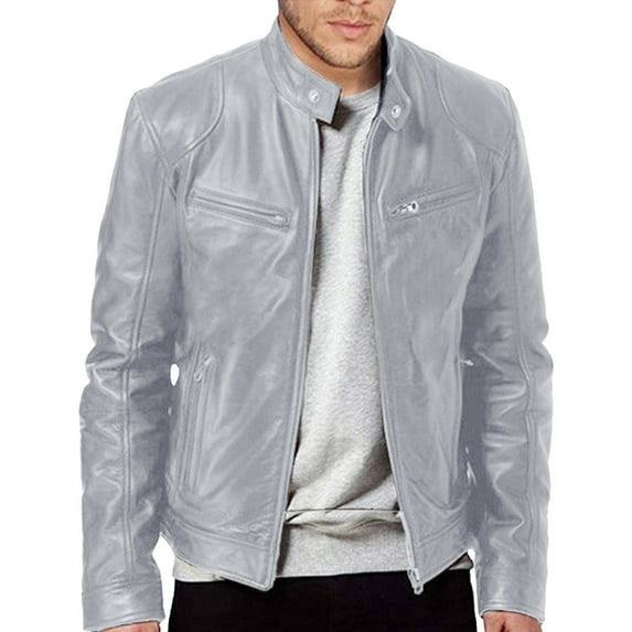 Akiihool Mens Jackets Casual Men's Sports Shell Jacket Lightweight Spring Fall Full Zip Active Coat Outwear (Grey,3XL)