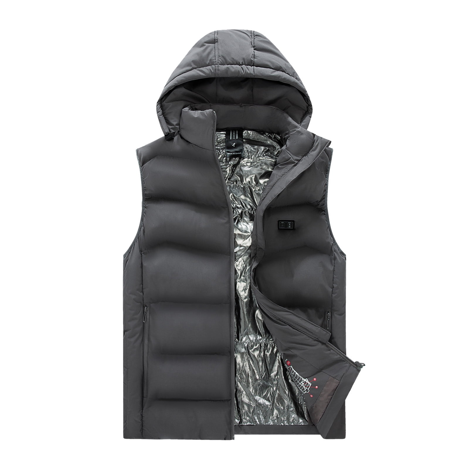 Akiihool Mens Jackets Full Zip Men's Sherpa Lined Full Zip Hooded Plaid