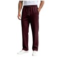 thumbnail image 1 of Akiihool Mens Jogger Men's Slim Tapered Stretchy Casual Pants Wine,S, 1 of 8