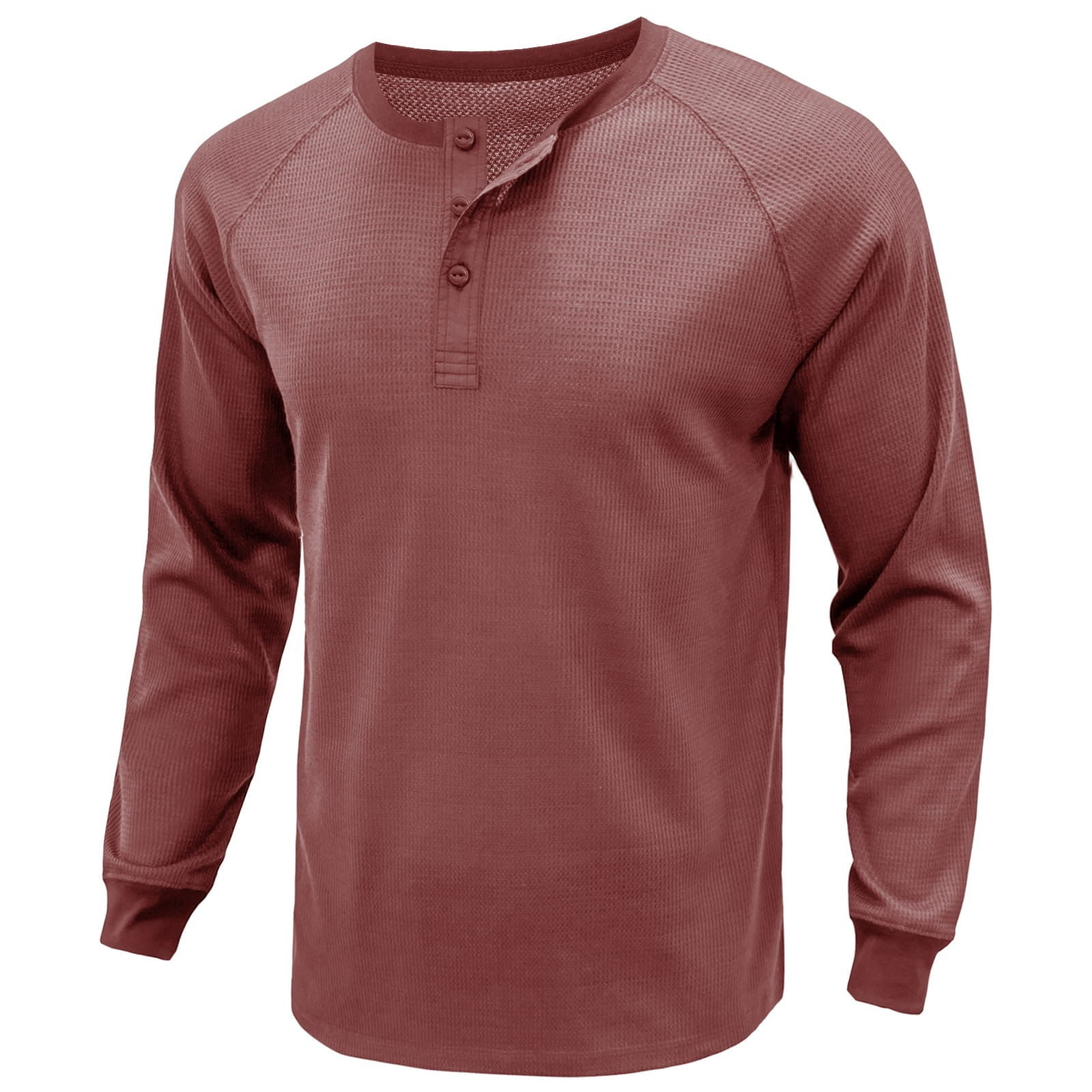 Akiihool Mens Long Sleeve Tee Shirts Casual Slim Fit Basic Henley Long