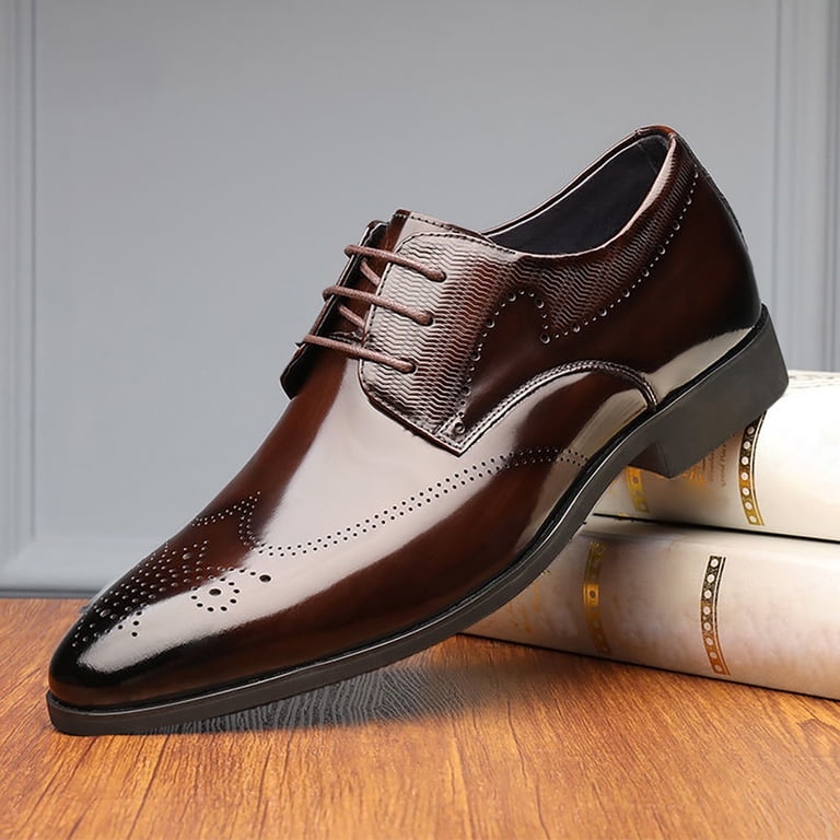Men’s brown leather dress shoes 8.5 World main image 3