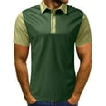 thumbnail image 1 of Akiihool Mens Polos Men's Short Sleeve Performance Knit Pocketless Coro Polo (Green,M), 1 of 4