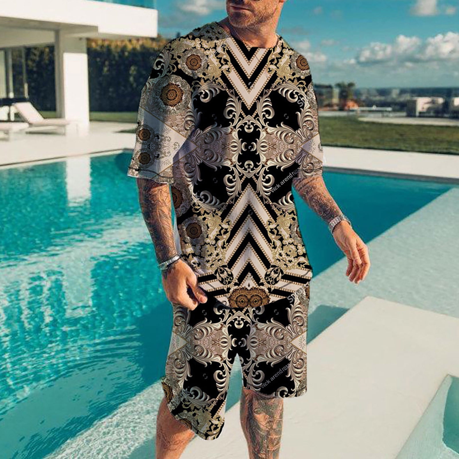 brown summer outfits men